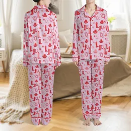Western Lifestyle Enthusiasts Stylized Light Lavender-Pink Crimson Rose Boots Hats Stars Pattern Satin Pajamas Set