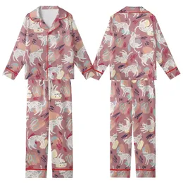 Whimsical Cat Lovers' Soft Dusty Rose Pink Hand-Drawn Cats with Vibrant Speckles & Doodle Art Pattern Kid Satin Pajamas Set