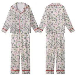 Women's Elegant Hand-Drawn Creamy White Camellia Floral Pastel Pink Diagonal Stripe Sage Green Botanical Kid Satin Pajamas Set