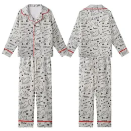 Cat Lovers' Whimsical Black & Grey Hand-Drawn Cartoon Cat Pattern with Playful Felines, Yarn, & Phrases Kid Satin Pajamas Set