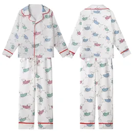 Dachshund Lovers' Whimsical Watercolor Dog Pajamas Sleep Set: Playful Teal & Magenta Sweaters Kid Satin Pajamas Set