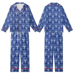 Art Deco Enthusiasts' Rich Royal Blue Elegant Abstract Geometric Seamless Pattern with White Fan Arch Motifs Kid Satin Pajamas Set