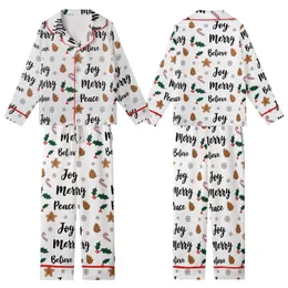 Whimsical Holiday Pattern: Joy Peace Merry Believe Text & Pinecone Holly Art - Seamless Vector Print Kid Satin Pajamas Set