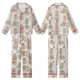 Women's Book Lover Satin Pajamas: Whimsical Literary 'Banned Books' Print Sleep Set Kid Satin Pajamas Set