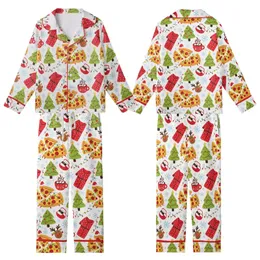 Whimsical Pizza Christmas: Hand-Drawn Holiday Food Pattern with Reindeer & Cocoa Print Kid Satin Pajamas Set
