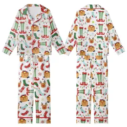 Kids' Whimsical Birthday Pajamas: Pancakes, Elf, Reindeer, Snowflake Sleep Set Kid Satin Pajamas Set