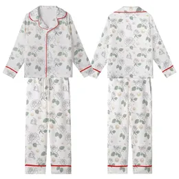 Bridal Slip | Pearl Rose Botanical Feather Motif Sleepwear Kid Satin Pajamas Set