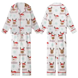Cozy Christmas Pajamas: Cute Reindeer Snowman & Fair Isle Pattern Sleepwear Kid Satin Pajamas Set