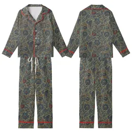 Women's Olive Green Indigo Botanical Pure Cotton Pajamas Set: Floral Block Print Loungewear Kid Satin Pajamas Set