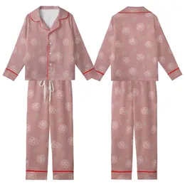 Bridesmaid Dusty Rose Silky Satin Sleep Set: Personalized White Rose Eye Mask & Scrunchie Kid Satin Pajamas Set