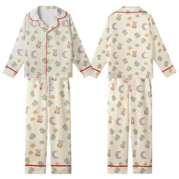 Cozy Nursery Pattern: Minimalist Moon Star Teddy Romper Print - Cream Lavender Gold Kid Satin Pajamas Set