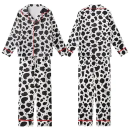 Modern Style Enthusiasts' High Contrast Black Inkblot Organic Abstract Brushstroke Pattern Kid Satin Pajamas Set