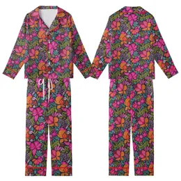 Women's Indian Floral Hand Block Print Cotton Pajama Set: Vibrant Abstract Botanical Nightwear Kid Satin Pajamas Set