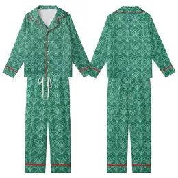 Women's Emerald Velvet Kimono Style Art Deco Geometric Teal Pattern Loungewear Sleep Set Kid Satin Pajamas Set