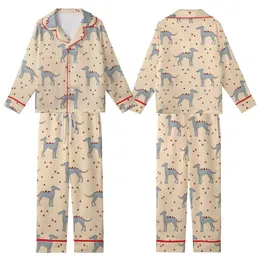 Whimsical Italian Greyhound Dinosaur Pajamas: Medium Digital DIY Pet Loungewear Pattern Kid Satin Pajamas Set