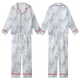 Women's Abstract Botanical Pattern Linen Sleep Set: Organic Stonewashed Comfort Kid Satin Pajamas Set