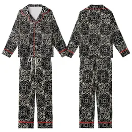 Women's Personalized Satin Long Sleep Set: Elegant Calligraphic Script Black & Off-White Design Kid Satin Pajamas Set