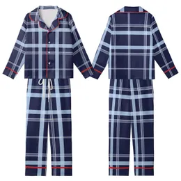 Classic Style Enthusiasts' Intricate Deep Navy Blue Tartan Plaid Pattern with Layered Sky Blue and Crisp White Grid Kid Satin Pajamas Set