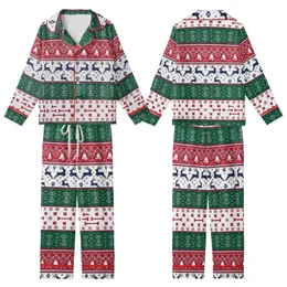 Dog & Cat Festive Jumper: Fair Isle Reindeer, Tree, Bone Knit Cotton Sleepwear Kid Satin Pajamas Set