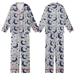 Gray Moon & Stars Pajama Sleep Set: Stylized Navy Crescent & Subtle Geometric Plaid Design Kid Satin Pajamas Set