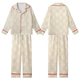 Spring Lounge V-Neck Ribbed Set: Subtle Beige Geometric Grid Pattern - Straight Leg Pajamas Kid Satin Pajamas Set