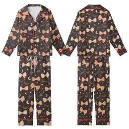 Sweet Dreams Lover's Whimsical Peach Beige Bow, Good Night, Star & Moon Pattern on Charcoal Loungewear Kid Satin Pajamas Set
