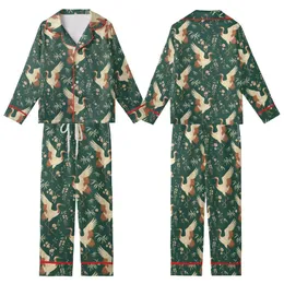 Elegant East Asian Inspired: Cream Ink Wash Cranes Peach Beige Wisteria - Wearable Art Kid Satin Pajamas Set