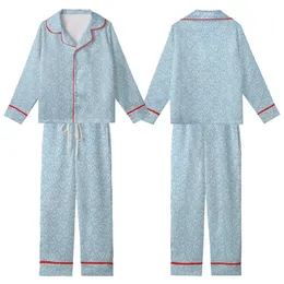 Dreamy Style: Pastel Sky Blue Outline Hearts & Dots Scattered Pattern - Wearable Item Kid Satin Pajamas Set