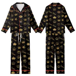 Empowered Queen Regal Gold Bronze Crown Tapestry Wearable Art Kid Satin Pajamas Set