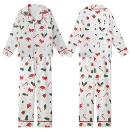 Festive Joy Collection: Whimsical Holly, Candy Cane & Santa Hat Design - Seasonal Wearable Item Kid Satin Pajamas Set