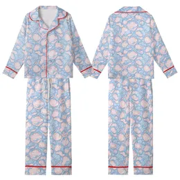 Serene Organic Swirls: Pale Sky Blue Muted Pink Paisley Dots Custom Design Kid Satin Pajamas Set