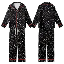 Whimsical Dreamer's Celestial Stars, Shooting Stars, Hearts & Geometric Kid Satin Pajamas Set