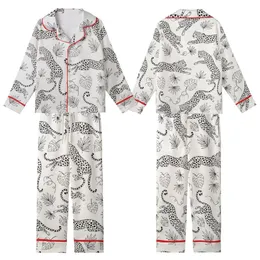 Leopard Lover: Dynamic Leaping Leopard Outline Print with Jungle Vines Off-White Statement Layer Kid Satin Pajamas Set