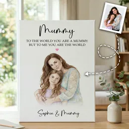 Personalized Mom And Kid Photo Canvas Mother's Day Gift