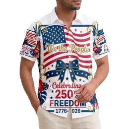 America's 250th Anniversary We The People Flag Patriotic Tropical 1776 Freedom Short-sleeve Hawaiian Shirt