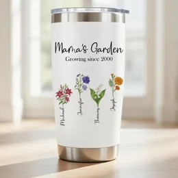 Personalized Mama's Garden Stainless Tumbler 20oz Mother's Day Gift
