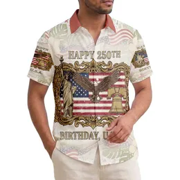 Statue of Liberty Bald Eagle Liberty Bell Flag 1776-2026 - USA 250th Anniversary Hawaiian Shirt