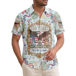 Bald Eagle American Flag Liberty Bell 1776-2026 - USA 250th Anniversary Hawaiian Shirt