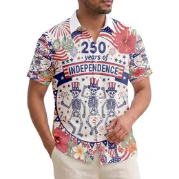 Dancing Skeletons Independence 1776-2026 - USA 250th Anniversary Celebration Hawaiian Shirt