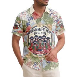 Founding Fathers Raccoon Colonial Club 1776 - USA 250th Anniversary Independence Day Hawaiian Shirt