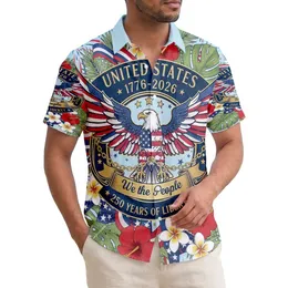 Bald Eagle American Flag 1776-2026 - USA 250th Anniversary Independence Day Gift Hawaiian Shirt