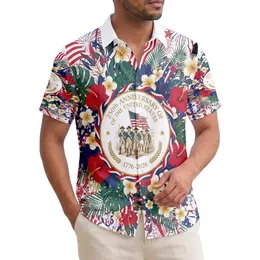 Colonial Soldiers American Flag 1776-2026 - USA 250th Anniversary Independence Day Hawaiian Shirt