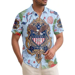 Bald Eagle American Flag 1776-2026 - USA 250th Anniversary Independence Day Gift for Dad Hawaiian Shirt