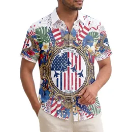 Stylized Fighter Jets American Flag Tropical - USA 250th Anniversary 1776-2026 Hawaiian Shirt