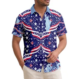 Patriotic Ribbons Statue of Liberty Cyclists - USA 250th Anniversary Independence Day Hawaiian Shirt