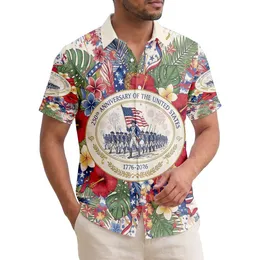 Continental Soldiers Flag 1776-2026 - USA 250th Anniversary Independence Day Aloha Hawaiian Shirt