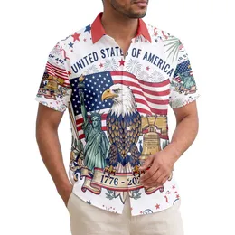 Bald Eagle Flag Liberty Bell Statue 1776-2026 - 250th Anniversary Independence Day Hawaiian Shirt