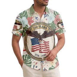 Bald Eagle American Flag 1776-2026 - USA 250th Anniversary Independence Day Gift for Dad Hawaiian Shirt