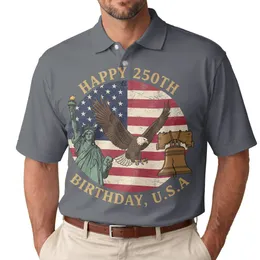 Bald Eagle Statue of Liberty Liberty Bell American Flag 1776-2026 - USA 250th Anniversary Men's Polo Shirt