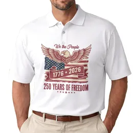 Bald Eagle American Flag We The People 1776-2026 - USA 250th Anniversary Independence Day Men's Polo Shirt